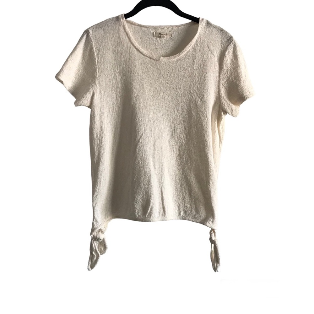 Madewell Texture and Thread Modern Side-Tie Top Cream sz S